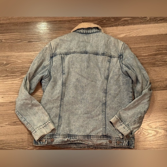 Old navy denim jacket Sherpa collar size Large EUC - Picture 5 of 5
